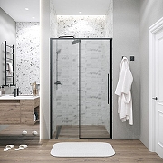 Душевая дверь Grossman Galaxy 120 100.K33.01.120.21.02 профиль Черный матовый стекло шиншилла-6