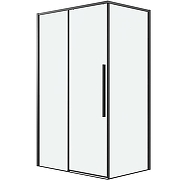 Душевая стенка Grossman Galaxy 90 200.K33.01.90.21.00 профиль Черный матовый стекло прозрачное-1