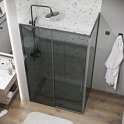 Душевая стенка Grossman Galaxy 80 200.K33.01.80.42.10 профиль Графит сатин стекло тонированное-8