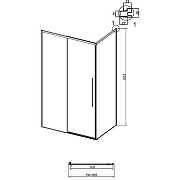 Душевая стенка Grossman Galaxy 80 200.K33.01.80.42.10 профиль Графит сатин стекло тонированное-10