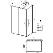 Душевой уголок Grossman Galaxy 130х90 120.K33.01.1390.21.00 профиль Черный матовый стекло прозрачное-9
