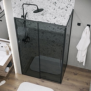 Душевой уголок Grossman Galaxy 110х90 120.K33.01.1190.21.10 профиль Черный матовый стекло тонированное-8