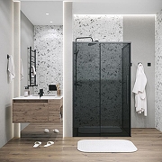 Душевой уголок Grossman Galaxy 140х80 120.K33.01.1480.21.10 профиль Черный матовый стекло тонированное-7