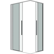 Душевой уголок Grossman Galaxy 90х80 300.K33.01.9080.10.00 профиль Хром стекло прозрачное-1