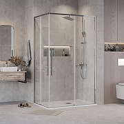 Душевой уголок Grossman Galaxy 90х80 300.K33.01.9080.10.00 профиль Хром стекло прозрачное-6