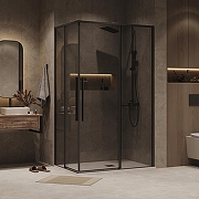 Душевой уголок Grossman Galaxy 90х70 300.K33.01.9070.21.10 профиль Черный матовый стекло тонированное-6