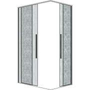 Душевой уголок Grossman Galaxy 90х70 300.K33.01.9070.10.02 профиль Хром стекло шиншилла-1