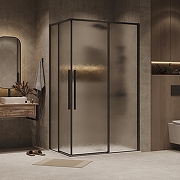 Душевой уголок Grossman Galaxy 90х70 300.K33.01.9070.21.02 профиль Черный матовый стекло шиншилла-6