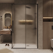 Душевой уголок Grossman Galaxy 90х70 300.K33.01.9070.21.02 профиль Черный матовый стекло шиншилла-8