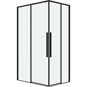 Душевой уголок Grossman Galaxy 80х70 300.K33.01.8070.21.00 профиль Черный матовый стекло прозрачное