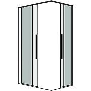 Душевой уголок Grossman Galaxy 110х80 300.K33.01.1180.21.00 профиль Черный матовый стекло прозрачное-1