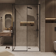 Душевой уголок Grossman Galaxy 120х80 300.K33.01.1280.21.00 профиль Черный матовый стекло прозрачное-8