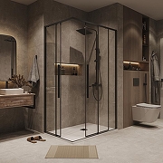 Душевой уголок Grossman Galaxy 110х90 300.K33.01.1190.21.00 профиль Черный матовый стекло прозрачное-7