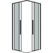 Душевой уголок Grossman Galaxy 90х90 300.K33.01.9090.42.00 профиль Графит сатин стекло прозрачное-1