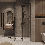 Душевой уголок Grossman Galaxy 90х90 300.K33.01.9090.42.00 профиль Графит сатин стекло прозрачное-7