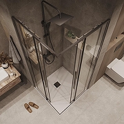 Душевой уголок Grossman Galaxy 90х90 300.K33.01.9090.42.00 профиль Графит сатин стекло прозрачное-9