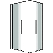 Душевой уголок Grossman Galaxy 110х80 300.K33.01.1180.42.00 профиль Графит сатин стекло прозрачное-1