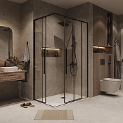 Душевой уголок Grossman Galaxy 110х80 300.K33.01.1180.42.00 профиль Графит сатин стекло прозрачное-7