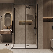 Душевой уголок Grossman Galaxy 100х90 300.K33.01.1090.42.00 профиль Графит сатин стекло прозрачное-8