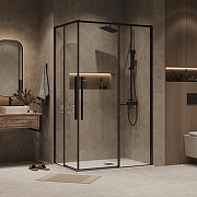 Душевой уголок Grossman Galaxy 110х100 300.K33.01.1110.42.00 профиль Графит сатин стекло прозрачное-6