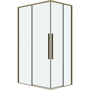 Душевой уголок Grossman Galaxy 90х80 300.K33.01.9080.32.00 профиль Золото сатин стекло прозрачное