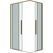 Душевой уголок Grossman Galaxy 90х80 300.K33.01.9080.32.00 профиль Золото сатин стекло прозрачное-1
