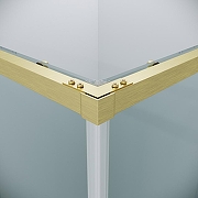 Душевой уголок Grossman Galaxy 100х100 300.K33.01.1010.32.00 профиль Золото сатин стекло прозрачное-4