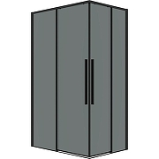 Душевой уголок Grossman Galaxy 90х80 300.K33.01.9080.21.10 профиль Черный матовый стекло тонированное