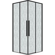 Душевой уголок Grossman Galaxy 100х100 300.K33.01.1010.21.02 профиль Черный матовый стекло шиншилла