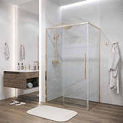 Душевой уголок Grossman Galaxy 100х90 120.K33.01.1090.32.00 профиль Золото сатин стекло прозрачное-5