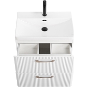 Тумба под раковину BelBagno Due 60 DUE-600-2C-SO-BL-P подвесная Bianco Lucido-4