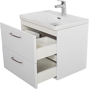 Тумба под раковину BelBagno Due 60 DUE-600-2C-SO-BL-P подвесная Bianco Lucido-5