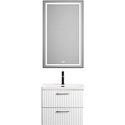 Тумба под раковину BelBagno Due 60 DUE-600-2C-SO-BL-P подвесная Bianco Lucido-10