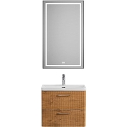 Тумба под раковину BelBagno Due 60 DUE-600-2C-SO-RN-P подвесная Rovere Nature-9