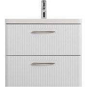 Тумба под раковину BelBagno Due 60 DUE-600-2C-SO-BM-P подвесная Белый металлик