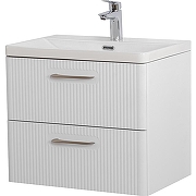 Тумба под раковину BelBagno Due 60 DUE-600-2C-SO-BM-P подвесная Белый металлик-1