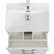 Тумба под раковину BelBagno Due 60 DUE-600-2C-SO-BM-P подвесная Белый металлик-4