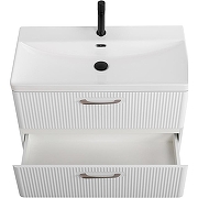 Тумба под раковину BelBagno Due 80 DUE-800-2C-SO-BM-P подвесная Белый металлик-5