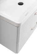 Тумба под раковину BelBagno Due 80 DUE-800-2C-SO-BM-P подвесная Белый металлик-8