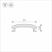 Экран матовый для профиля Arlight STRETCH 040644 IP 20-1