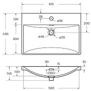 Раковина BelBagno 60 BB-8076-3-60 Белая-4