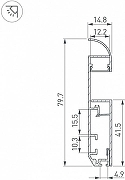 Профиль алюминиевый Arlight ARH-PLINTUS 045448 цвет черный-3