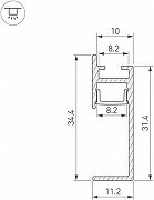Профиль алюминиевый Arlight ARH-PLINTUS 043599 цвет черный-3