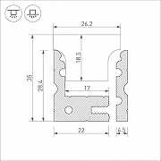 Профиль алюминиевый Arlight 038356 встраиваемый для пола Серебристый-2