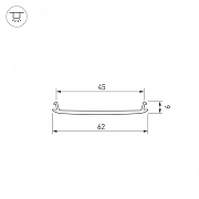 Экран матовый для профиля Arlight STRETCH 040822 IP 20-1