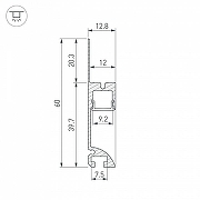 Профиль алюминиевый Arlight ARH-PLINTUS 041213 цвет черный-4