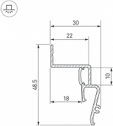 Профиль алюминиевый Arlight STRETCH 042559 цвет белый-3