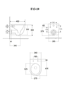Унитаз подвесной Bond Oval F13-10 с сиденьем Микролифт-30