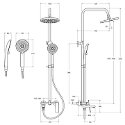 Душевая система Cezares Comfort COMFORT-CVD-01 Хром-11