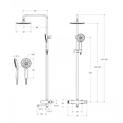 Душевая система Cezares Stylus STYLUS-CVD-IN Сатин-5